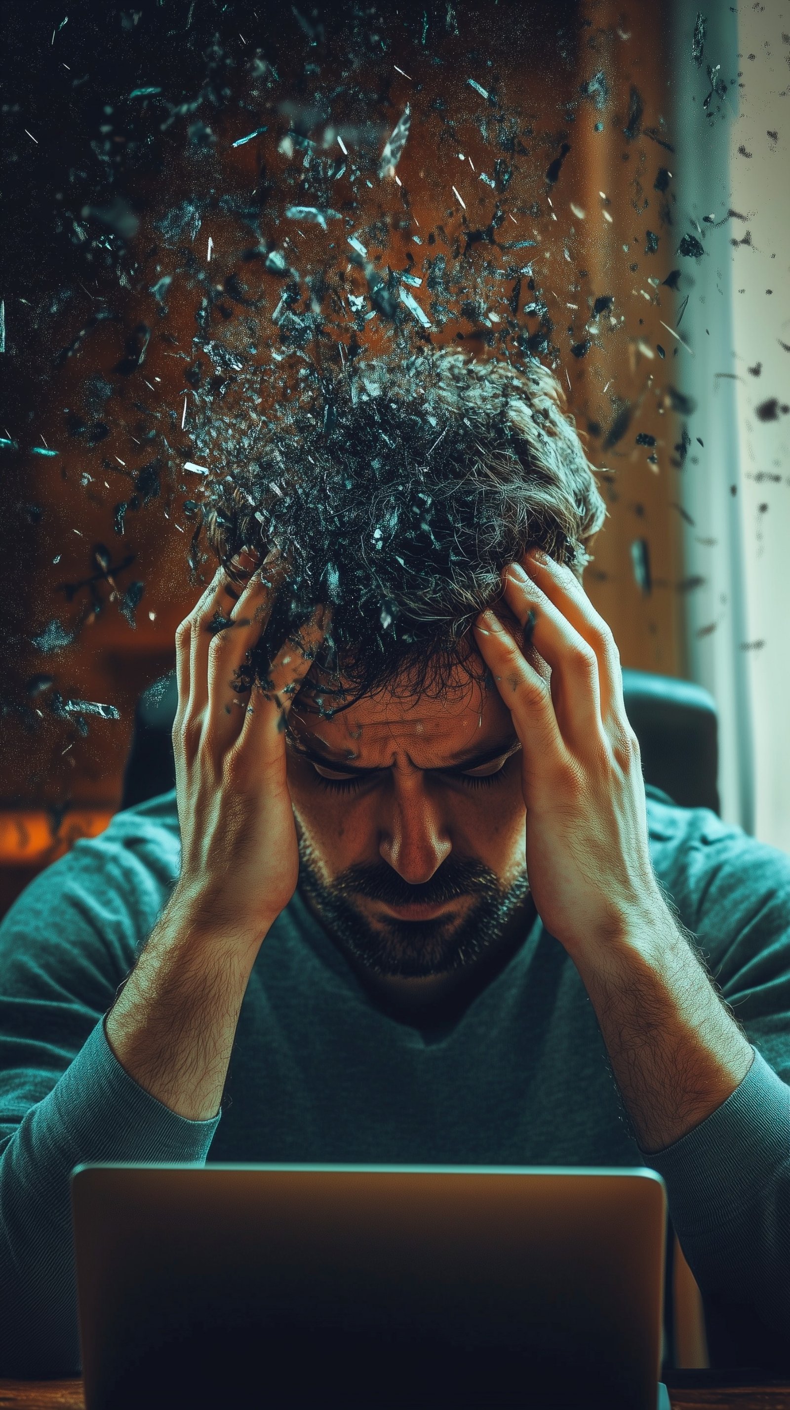 Representación abstracta de una persona abrumada por tareas